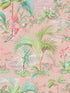 Calliope Palm Scenes fabric in pink color - pattern number 300141 - by Eijffinger in the Pip Studio Amsterdam 5 collection