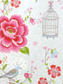 Yuma Birds in Paradise fabric in white color - pattern number 300161 - by Eijffinger in the Pip Studio Amsterdam 5 collection