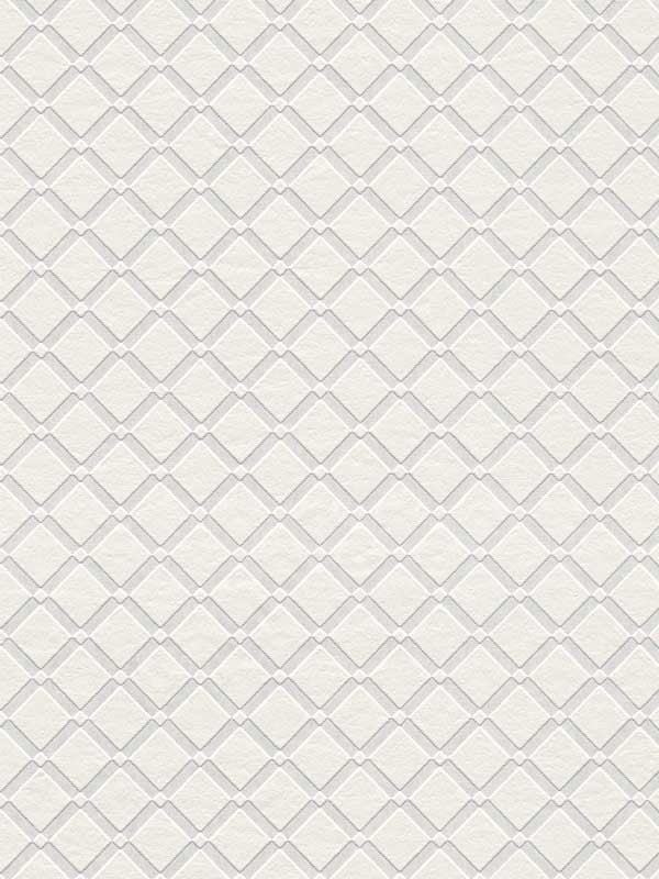 Armin Diamond Trellis Paintable wallpaper in white color - pattern number 4000-528117 - by Brewster in the Paintworks collection