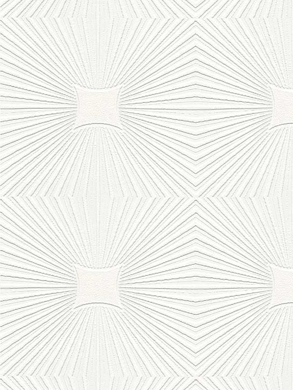 Silvie Tin Burst Paintable wallpaper in white color - pattern number 4000-663917 - by Brewster in the Paintworks collection