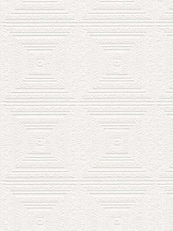 Wright Tin Paintable wallpaper in white color - pattern number 4000-664013 - by Brewster in the Paintworks collection