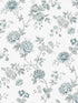 Chrysanthemum Jacobean fabric in teal color - pattern number 3123-02215 - by Chesapeake in the Homestead collection