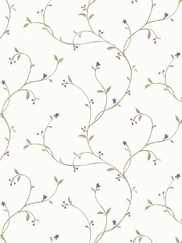 Kurt Tin Star Trail wallpaper in cream color - pattern number 3123-09158 - by Chesapeake in the Homestead collection