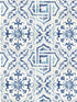 Sonoma Spanish Tile fabric in blue color - pattern number 3123-12332 - by Chesapeake in the Homestead collection