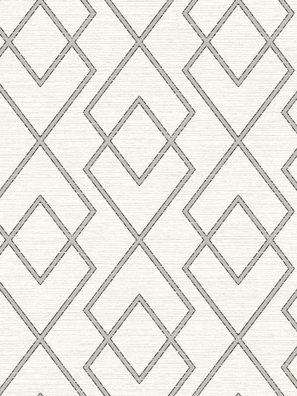 Blaze Trellis wallpaper in grey color - pattern number 3123-12425 - by Chesapeake in the Homestead collection