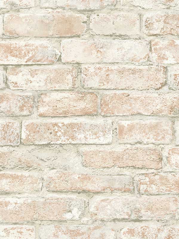 Arlington Brick wallpaper in rust color - pattern number 3123-12482 - by Chesapeake in the Homestead collection