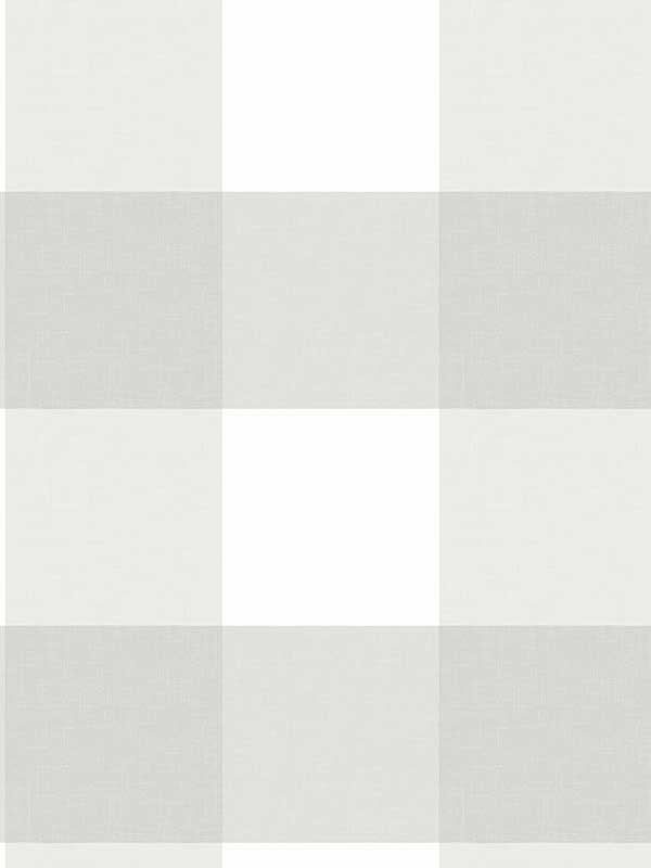 Amos Gingham wallpaper in grey color - pattern number 3123-12531 - by Chesapeake in the Homestead collection