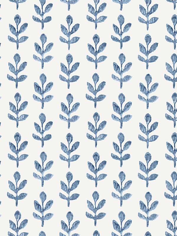 Whiskers Leaf wallpaper in blue color - pattern number 3123-13841 - by Chesapeake in the Homestead collection