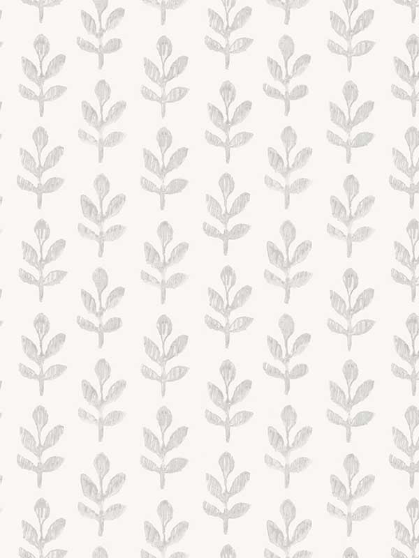 Whiskers Leaf wallpaper in light grey color - pattern number 3123-13842 - by Chesapeake in the Homestead collection