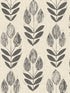 Garland Block Tulip wallpaper in black color - pattern number 3123-24474 - by Chesapeake in the Homestead collection