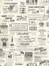 Adamstown Newspaper Classifieds fabric in cream color - pattern number 3123-64271 - by Chesapeake in the Homestead collection