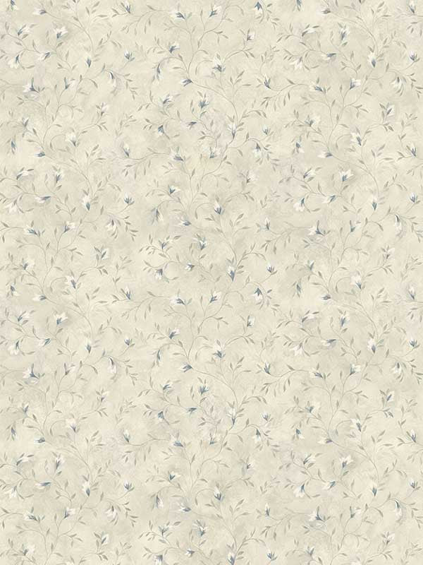 Eleanor Folk Botanical Trail wallpaper in blue color - pattern number 3123-216113 - by Chesapeake in the Homestead collection