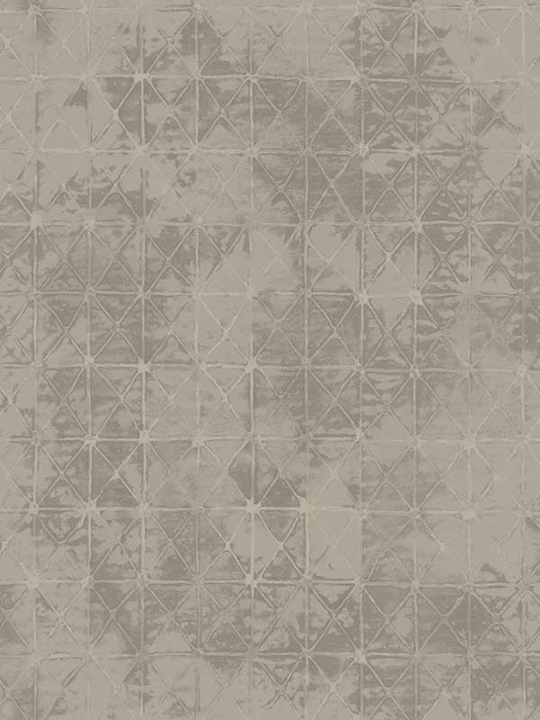 Odell Antique Tiles wallpaper in pewter color - pattern number 2971-86375 - by A Street Prints in the Dimensions collection