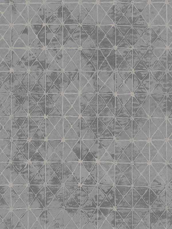Odell Antique Tiles wallpaper in slate color - pattern number 2971-86376 - by A Street Prints in the Dimensions collection
