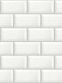 Large Subway Tile Peel and Stick wallpaper in alabaster and grey color - pattern number NW37600 - by NextWall in the Peel and Stick Wallpaper by Nextwall collection
