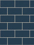 Retro Subway Tile Peel and Stick wallpaper in navy blue color - pattern number NW37602 - by NextWall in the Peel and Stick Wallpaper by Nextwall collection
