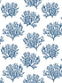 Coastal Coral Reef Peel and Stick fabric in marine blue color - pattern number NW38002 - by NextWall in the Peel and Stick Wallpaper by Nextwall collection