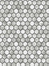 Marble Hexagon Peel and Stick wallpaper in carrara and wrought iron color - pattern number NW38700 - by NextWall in the Peel and Stick Wallpaper by Nextwall collection