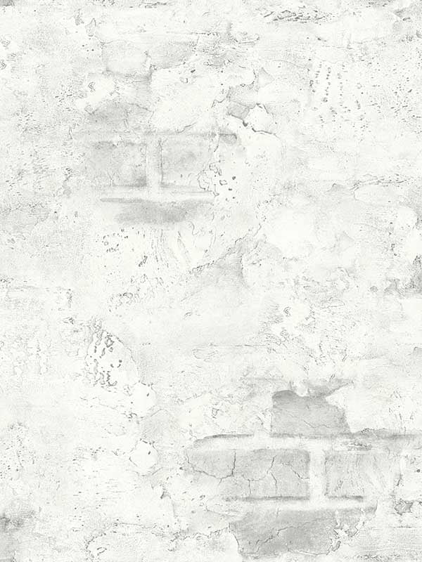 Stuccoed Brick Peel and Stick wallpaper in fog gray color - pattern number NW37800 - by NextWall in the Peel and Stick Wallpaper by Nextwall collection