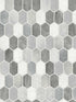 Brushed Hex Tile Peel and Stick wallpaper in icy grey and nickel color - pattern number NW38803 - by NextWall in the Peel and Stick Wallpaper by Nextwall collection