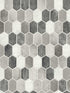 Brushed Hex Tile Peel and Stick wallpaper in pavestone and chrome color - pattern number NW38805 - by NextWall in the Peel and Stick Wallpaper by Nextwall collection
