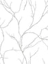Delicate Branches Peel and Stick wallpaper in metallic silver color - pattern number NW39008 - by NextWall in the Peel and Stick Wallpaper by Nextwall collection