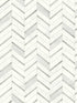 Chevron Marble Tile Peel and Stick wallpaper in metallic silver and pearl gray color - pattern number NW39208 - by NextWall in the Peel and Stick Wallpaper by Nextwall collection