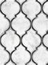 Marbled Ogee Peel and Stick wallpaper in onyx and carrara color - pattern number NW39300 - by NextWall in the Peel and Stick Wallpaper by Nextwall collection