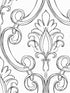 Sketched Damask Peel and Stick wallpaper in ebony color - pattern number NW39400 - by NextWall in the Peel and Stick Wallpaper by Nextwall collection