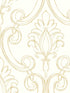 Sketched Damask Peel and Stick wallpaper in metallic gold color - pattern number NW39405 - by NextWall in the Peel and Stick Wallpaper by Nextwall collection