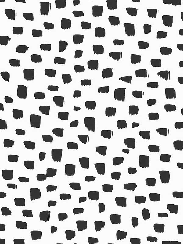 Speckled Dot Peel and Stick fabric in black and white color - pattern number NW40100 - by NextWall in the Peel and Stick Wallpaper by Nextwall collection