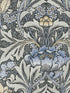 Acanthus Floral Peel and Stick fabric in charcoal and carolina blue color - pattern number NW41500 - by NextWall in the Peel and Stick Wallpaper by Nextwall collection