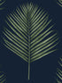 Maui Palm Peel and Stick fabric in midnight blue and paradise green color - pattern number LN20022 - by NextWall in the Peel and Stick Wallpaper by Lillian August Luxe Haven collection