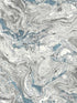 Faux Marble Peel and Stick wallpaper in lunar rock and cerulean color - pattern number LN21002 - by NextWall in the Peel and Stick Wallpaper by Lillian August Luxe Haven collection