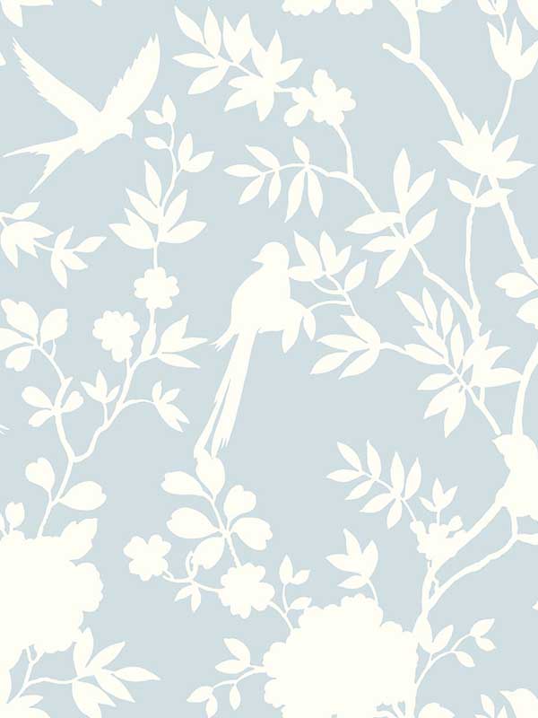 Mono Toile Peel and Stick wallpaper in hampton blue color - pattern number LN20502 - by NextWall in the Peel and Stick Wallpaper by Lillian August Luxe Haven collection
