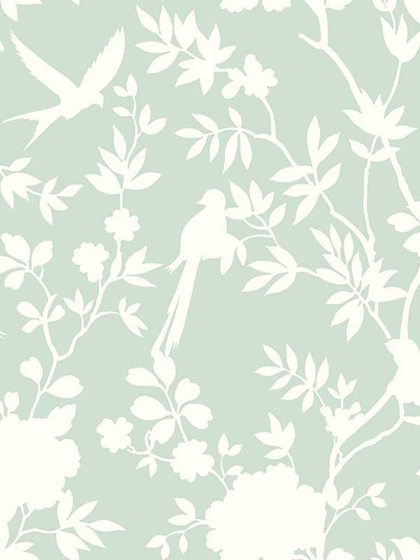 Mono Toile Peel and Stick wallpaper in seaglass color - pattern number LN20504 - by NextWall in the Peel and Stick Wallpaper by Lillian August Luxe Haven collection
