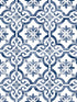 Porto Tile Peel and Stick wallpaper in riviera blue color - pattern number LN21212 - by NextWall in the Peel and Stick Wallpaper by Lillian August Luxe Haven collection