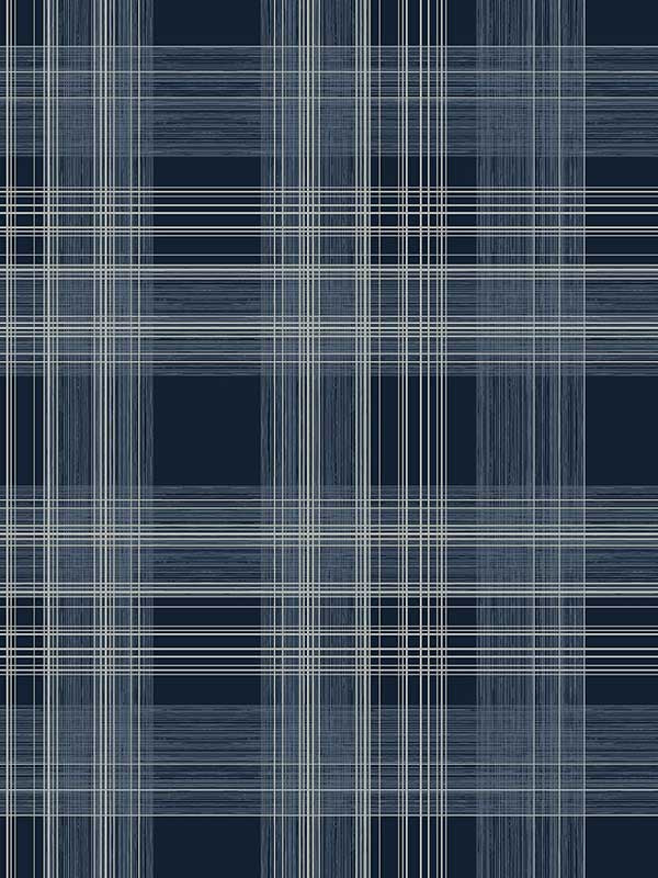 Rad Plaid Peel and Stick fabric in denim blue color - pattern number SG10002 - by NextWall in the Peel and Stick Wallpaper by Stacy Garcia Sojourn Collection collection