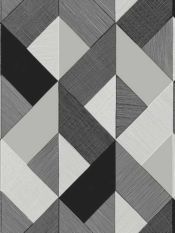 Marquetry Peel and Stick wallpaper in greystone color - pattern number SG11100 - by NextWall in the Peel and Stick Wallpaper by Stacy Garcia Sojourn Collection collection