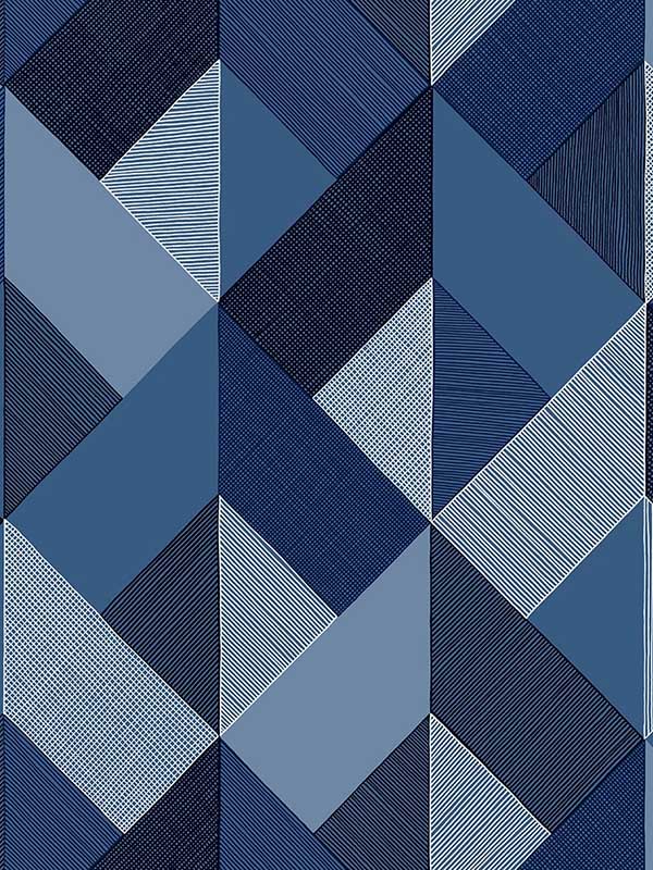 Marquetry Peel and Stick wallpaper in blue lagoon color - pattern number SG11102 - by NextWall in the Peel and Stick Wallpaper by Stacy Garcia Sojourn Collection collection