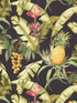 Pineapple Floral fabric in ebony color - pattern number TP80000 - by Pelican Prints in the Maui Maui collection