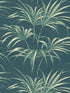 Open Palm Leaf fabric in deep teal color - pattern number TP80604 - by Pelican Prints in the Maui Maui collection