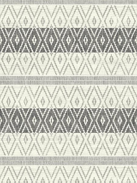 Tribal Stripe wallpaper in salt and pepper color - pattern number TP81008 - by Pelican Prints in the Maui Maui collection