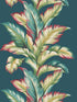 Big Leaf wallpaper in deep teal color - pattern number TP81214 - by Pelican Prints in the Maui Maui collection