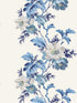 Flower Stripe wallpaper in blue knoll color - pattern number TP81602 - by Pelican Prints in the Maui Maui collection