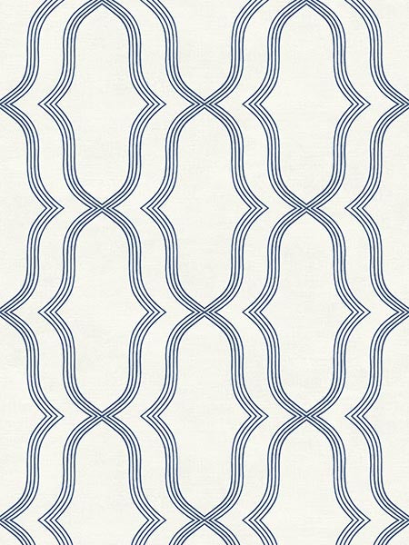 Geometric fabric in navy blue color - pattern number TP82002 - by Pelican Prints in the Maui Maui collection