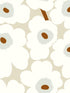 Unikko fabric in gray and caramel color - pattern number 23351X - by Wallquest in the Marimekko Wallcoverings Vol 5 collection