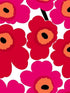 Unikko fabric in scarlet and coral color - pattern number 23354X - by Wallquest in the Marimekko Wallcoverings Vol 5 collection