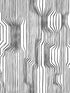 Frekvenssi fabric in ebony and eggshell color - pattern number 23365X - by Wallquest in the Marimekko Wallcoverings Vol 5 collection