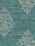 Eastern Garden Monotone with Damask fabric in blue color - pattern number AF41104 - by Pelican Prints in the Sumi Collection collection